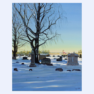Friedhof | Wisconsin, USA | 2020 | 50cm x 40cm | Öl/Leinwand