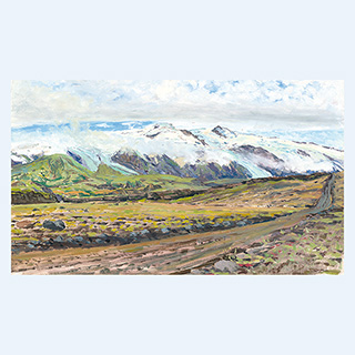 Eyjafjallajökull | Island | 07.08.1991 | 30 x 50 cm | Öl/Malkarton