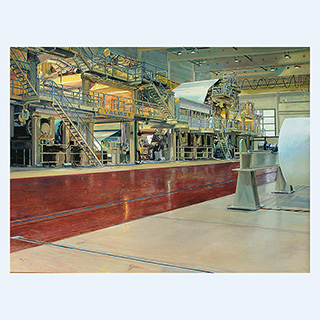 Papierstreichmaschine | Nordland Papier, Dörpen | 1989 | 150 x 200 cm | Öl/Leinwand