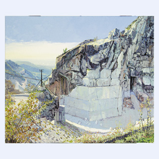 Marble Quarry | Omya, Carrara Italy | 2002 | 105 x 90 cm | Öl/Leinwand
