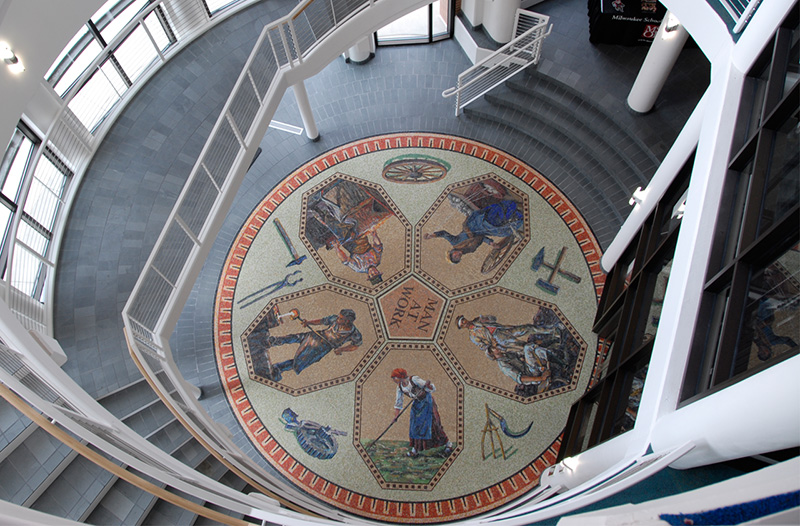 Mosaic in Glass Entryway