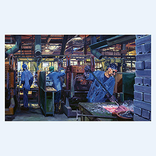 Kokillenmaschinen | Aceco, Milwaukee USA | 2002 | 90 x 150 cm | Öl/Leinwand