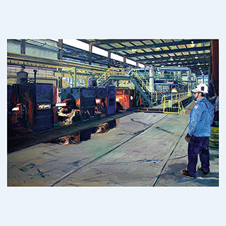 Break Down Mill, Charter Steel |  Charter Steel, Saukville USA | 2003 | 35 x 51 inch | oil/canvas