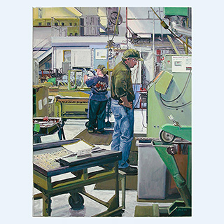 Specialty Knife Cell, Kondex Corp. | Kondex Corp., Lomira USA | 2004 | 39 x 30 inch | oil/canvas