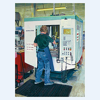 Specialty Knife Drilling, Kondex Corp. | Kondex Corp., Lomira USA | 2004 | 39 x 30 inch | oil/canvas