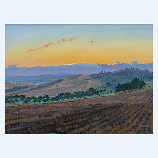 Near Lucignano d'Asso | Tuscany, Italy | 2004 | 24 x 31 inch | oil/canvas