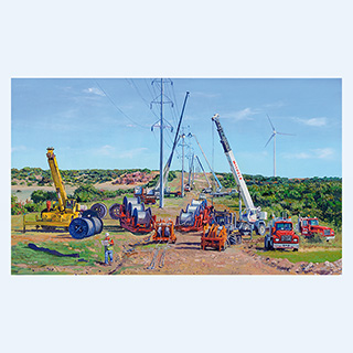 Harness the Wind, Michels Corp. | Michels, Brownsville, WI USA | 2008 | 35 x 59 inch | oil/canvas