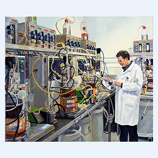 Cell Culture Development Laboratory | Merck, Corsier-sur-Vevey, Switzerland | 2008 | 43 x 51 inch | oil/canvas