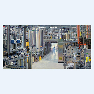 Cell Culture Bioreactor for Protein Production | Merck, Corsier-sur-Vevey, Switzerland | 2008 | 43 x 87 inch | oil/canvas