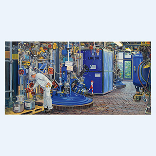 Reactor for Liquid Crystal Production I | Merck, Darmstadt, Germany | 2009 | 43 x 87 inch | oil/canvas