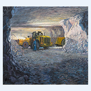 Knauf - Anhydrite Mining | Iphofen, Germany | 2009 | 43 x 47 inch | oil/canvas
