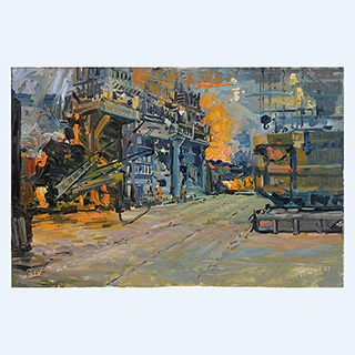 Electric Arc Furnace after Charging (preliminary on-site study) | Badische Stahlwerke Kehl, Germany | 16 x 24 inch | 