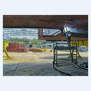 Laser Center | Meyer Werft | 2011 | 39 x 55 inch | oil/canvas