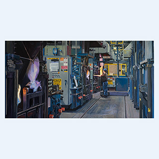 Heattreating | Walker Forge, Clintonville WI USA | 2012 | 35 x 67 inch | oil/canvas