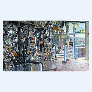 Reaktor für Flüssigkristallproduktion | Merck, Darmstadt | 2012 | 100 x 170 cm | Öl/Leinwand