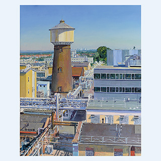 Water Tower | Merck, Darmstadt | 2012 | 39 x 31 inch | oil/canvas