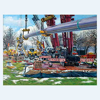 Horizontal Directional Drilling | Michels, Brownsville, WI USA | 2013 | 30 x 39 inch | oil/canvas
