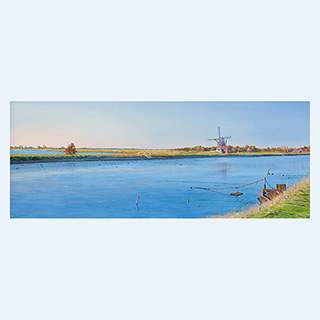 Windmühle bei Oost | Texel, Niederlande | 2017 | 40cm x 100cm | Öl/Leinwand