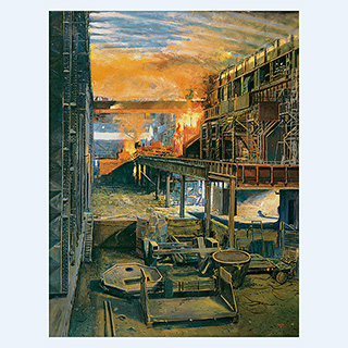Steel Mill | Salzgitter AG, Germany | 1989 | 71 x 55 inch | oil/canvas