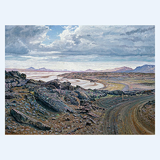 On the way to Herdubreid | Iceland | 1991 | 51 x 71 inch | oil/canvas