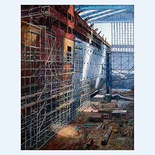 Tidar | Meyer- Shipyard Germany | 1988 | 67 x 53 inch | oil/canvas