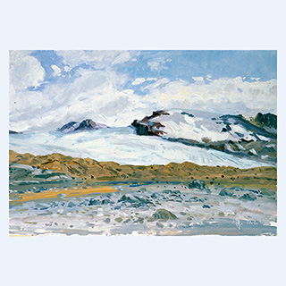 Kverkjökull | Island | 10.08.1990 | 26 x 37 cm | Öl/Malkarton