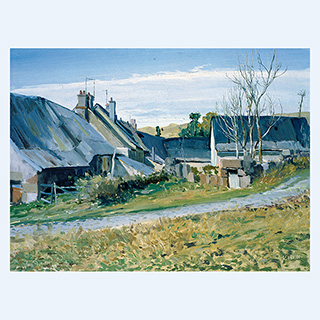 Farmhouse near Dienne | Auvegne, France | 10/01/1986 | 12 x 16 inch | oil on cardboard
