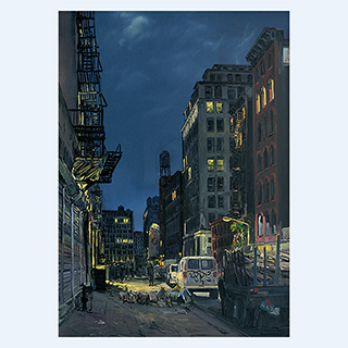Crosby at Night | New York | 1996 | 41 x 30 inch | oil/canvas