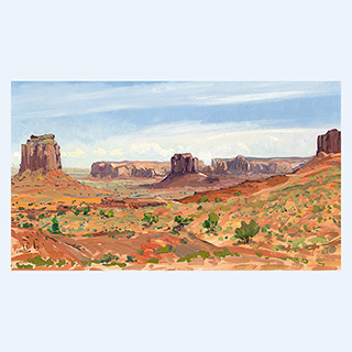 Monument Valley | Utah, USA | 07/26/1996 | 12 x 20 inch | oil on cardboard