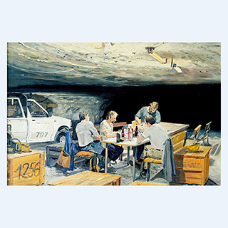 Butterpause, Kali und Salz | Heringen | 1995 | 75 x 110 cm | Öl/Leinwand