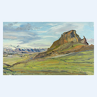 Tindafjöll | Iceland | 07/29/1993 | 12 x 20 inch | oil on cardboard