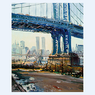 Manhattan Bridge | New York | 03/27/1998 | 20 x 16 inch | oil on cardboard