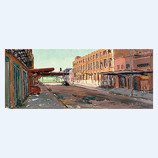 Meat District | New York | 03/28/1998 | 8 x 20 inch | oil on cardboard