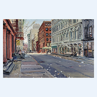 Howard Street | New York | 03/30/1998 | 16 x 24 inch | oil on cardboard
