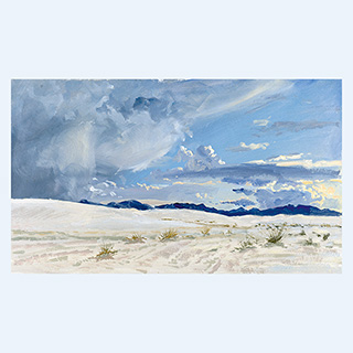 White Sands, Sonnenuntergang | USA 98 | 03.08.1998 | 30 x 50 cm | Öl/Malkarton
