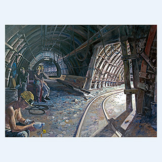 Work Break | AV, Marl | 1983 | 63 x 87 inch | oil/canvas
