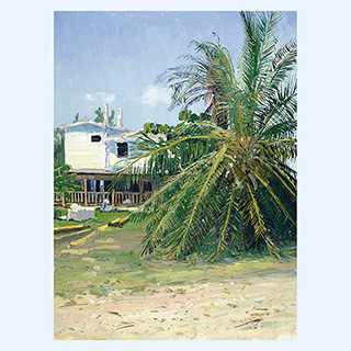 Palmenstudie auf Key West | Florida | 02.04.1999 | 40 x 30 cm | Öl/Malkarton