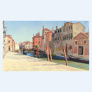 Fondamenta die Riformati | Venice | 03/20/2000 | 12 x 20 inch | oil on cardboard