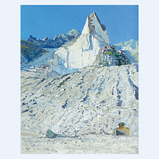 Marmorabbau Carrara | Omya, Italien | 2002 | 100 x 80 cm | Öl/Leinwand
