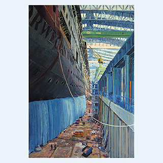 Norwegian Dawn | Meyer Shipyard, Germany | 2002 | 47 x 31 inch | oil/canvas