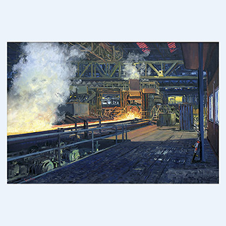 Rolling Mill | Peine Salzgitter, Germany | 2002 | 31 x 47 inch | oil/canvas