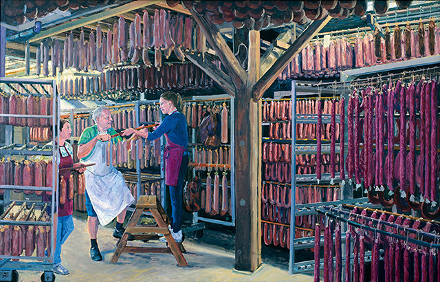 2018 | Wurstehimmel | Koch, Calden | 90 x 140cm | Öl/Leinwand
